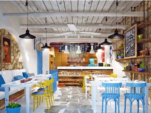 Santorini Greek Restaurant – 2014 – American Plaza 6th of October